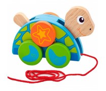 Traukiamas medinis žaislas vaikams | Vėžliukas | Pull - Along Turtle | Viga 50080