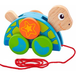 Traukiamas medinis žaislas vaikams | Vėžliukas | Pull - Along Turtle | Viga 50080