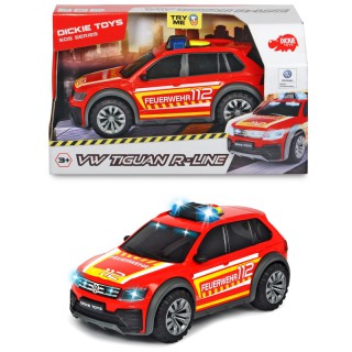 Žaislinė ugniagesių mašinėlė 25 cm su šviesos ir garso efektais | VW Tiguan R-Line | Dickie 3714016