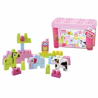 Abrick žaislinių kaladėlių rinkinys vaikams | Dėžėje 50 vnt | Gyvūnai | Ecoiffier 7780