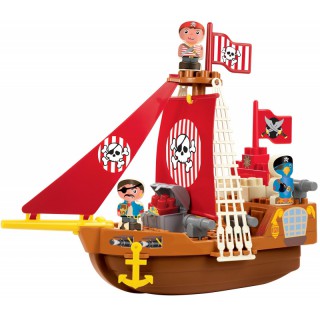 Žaislinis piratų laivas | Kaladėlės 23 detalės | Ecoiffier 3023