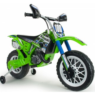 Akumuliatorinis motociklas vaikams nuo 3 metų | Kawasaki Cross 6V | Injusa