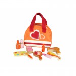 Vaikiškas medinis kosmetikos rinkinys krepšyje | Masterkidz MK00996