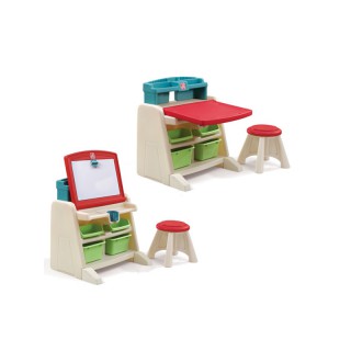Stalas su atlenkiama piešimo lenta ir kėde vaikams | Step2