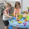 Didelis vandens žaidimų stalas vaikams | Dviejų aukštų statybvietė su priedais | Step2