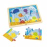 Žaislinė medinė dėlionė vaikams | 24 detalės | Jūros gyvūnai | Puzzle | Viga 50200