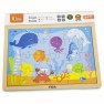Žaislinė medinė dėlionė vaikams | 24 detalės | Jūros gyvūnai | Puzzle | Viga 50200
