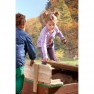 Didelė medinė smėlio dėžė vaikams | Su dangčiu ir suoliukais | XL Sandpit | Axi A031.012.00