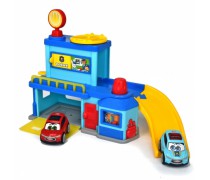 Žaislinis policijos stotis garažas + 2 automobiliai | Happy Police station | Dickie 4116002