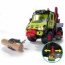Žaislinis sunkvežimis - miškavežis 50 cm su kranu ir rąstais | Šviesos ir garso efektai | Dickie 3749032
