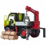 Žaislinis sunkvežimis - miškavežis 50 cm su kranu ir rąstais | Šviesos ir garso efektai | Dickie 3749032