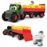 Žaislinis traktorius 30 cm su priekaba ir šviesomis | Happy Fendt Tractorr | Dickie 4115001