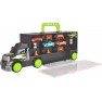Žaislinis vilkikas sunkvežimis 43 cm ir lagaminas su rankena ir 4 metalinėmis mašinėlėmis | 2in1 | Dickie 3747008