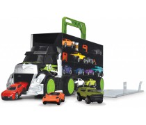 Žaislinis vilkikas - sunkvežimis 43 cm ir lagaminas su rankena ir 4 metalinėmis mašinėlėmis | 2in1 | Dickie 3747008