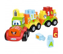 Žaislinė Abrick mašina - traukinukas su kaladėlėmis | Raidės ir skaičiai | Ecoiffier 7779