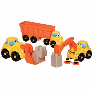 Žaislinis statybinių mašinėlių rinkinys su kaladėlėmis | Abrick | Ecoiffier 3346