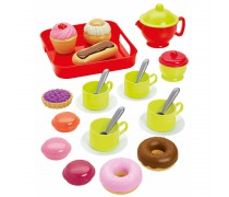 Žaislinis pusryčių rinkinys su padėklu | 26 priedai | Ecoiffier 2612