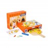 Žaislinė medinė pjaustoma pica su priedais | Tooky TH226