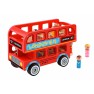 Žaislinis medinis Londono autobusas 28,5 cm su figūrėlėmis | Tooky TL152A