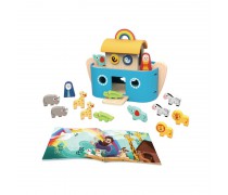 Medinis žaislas vaikams | Rūšiuoklis su figūrėlėmis | Nojaus arka | Tooky TF330
