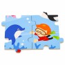 Žaislinė medinė dėlionė vaikams | 16 detalių | Vandenynas | Puzzle | Viga 51451