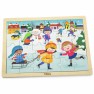 Žaislinė medinė dėlionė vaikams | 24 detalės | Žiema | Puzzle | Viga 51272