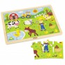 Žaislinė medinė dėlionė vaikams | 24 detalės | Ferma | Puzzle | Viga 50197