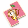 Žaislinė medinė dėlionė vaikams | 36 detalės | Laukiniai gyvūnai | Viga 50842