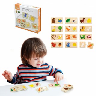 Žaislinė medinė dėlionė vaikams | Ferma | Puzzle | Viga 51607