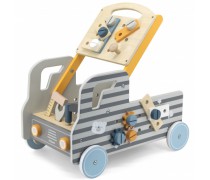 Vaikiška medinė mašina stumdukas su įrankiais | PolarB | Viga 44066
