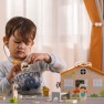 Žaislinė medinė veterinarijos klinika - namas su figūrėlėmis | Viga 44558