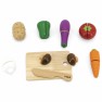 Žaislinės medinės pjaustomos daržovės dėžutėje | Viga 44540