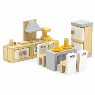 Žaisliniai mediniai baldai lėlių namams | Virtuvė | PolarB | Viga 44038