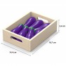 Žaislinis medinis rinkinys - 10 dėžučių su 10 rūšių vaisiais ir daržovėmis | Viga 44523