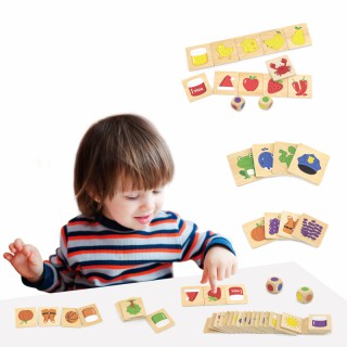 Medinis domino stalo žaidimas vaikams | Spalvos | Viga 44505
