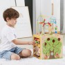 Žaislinis medinis lavinamasis kubas - rūšiuoklis vaikams | Su skaitliukais | Viga 44591