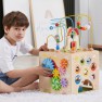 Žaislinis medinis lavinamasis kubas - rūšiuoklis vaikams | Su skaitliukais | Viga 44591