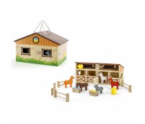 Žaislinis medinis namelis - žirgynas | Viga 44502