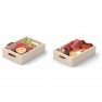 Žaislinis maisto rinkinys | 2 medinės dėžutės su maisto produktais | Viga 44525