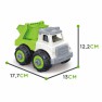 Žaisliniai 2 sunkvežimiai 17 cm su atsukamais ratais, atsuktuvu ir šalmu | Woopie 30302