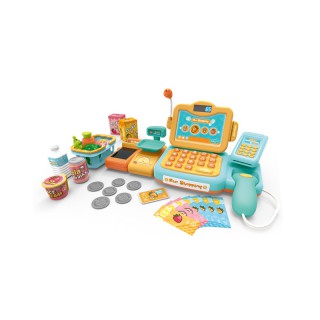 Žaislinis kasos aparatas vaikams | Su garso efektais ir priedais 24 vnt. | Woopie 29696
