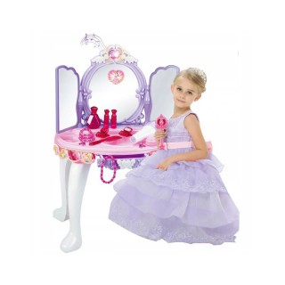 Žaislinis interaktyvus kosmetinis staliukas vaikams | Su kėdute ir MP3 jungtimi | Woopie 30159