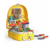 Žaislinė mini virtuvėlė vaikams | Su priedais 26 vnt. kuprinėje | Woopie 40031