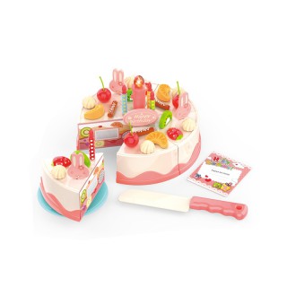Žaislinis šviečiantis pjaustomas tortas su papuošimo priedais 40 vnt. | Woopie 29672