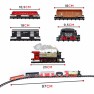 Žaislinė traukinių trasa 460 cm su šviesos ir garso efektais | 29 detalės | Woopie 30449