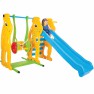 Žaidimų aikštelė vaikams | 3in1 Čiuožykla 155 cm, sūpynė ir krepšinio lankas | Woopie 30753