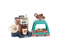 Žaislinis kavos virimo aparatas su sausainių vitrina | Woopie 40406