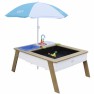 Medinis smėlio ir vandens stalas su skėčiu ir kriaukle | Linda | Axi A031.032.01