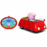 Žaislinė 19 cm mašinėlė RC Drift kabrioletas su nuotolinio valdymo pultu ir figūrėlėmis | Peppa Pig | Jada