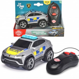Žaislinė policijos mašinėlė 13 cm su nuotolinio valdymo pultu | RC Lamborghini | Dickie 3712023